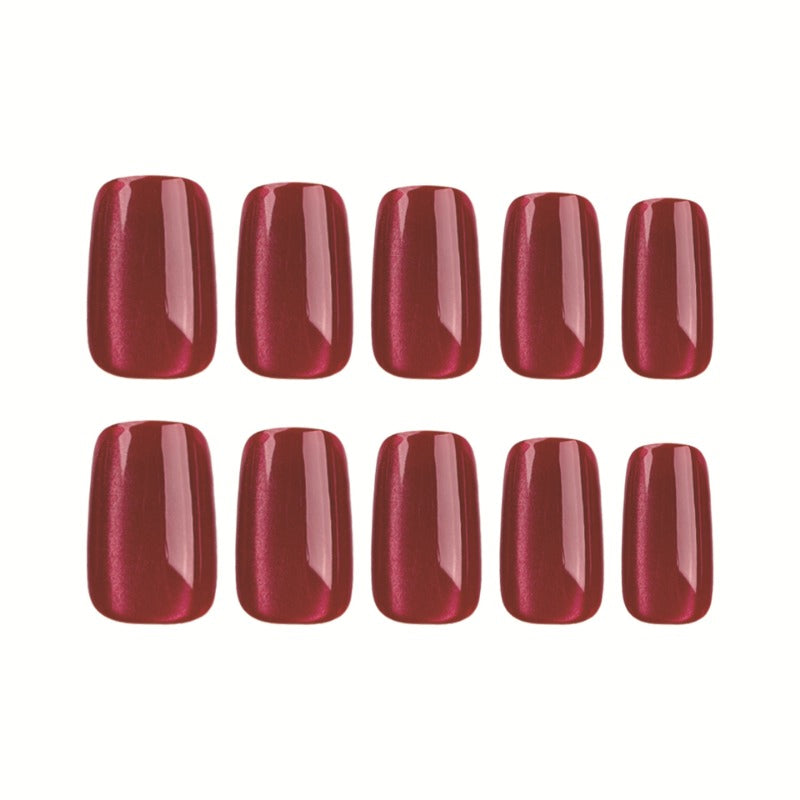 Wholesale 24 Pieces/box Red Cat Eye Nails Kits Nail Stickers ACC-NS-LeFan140