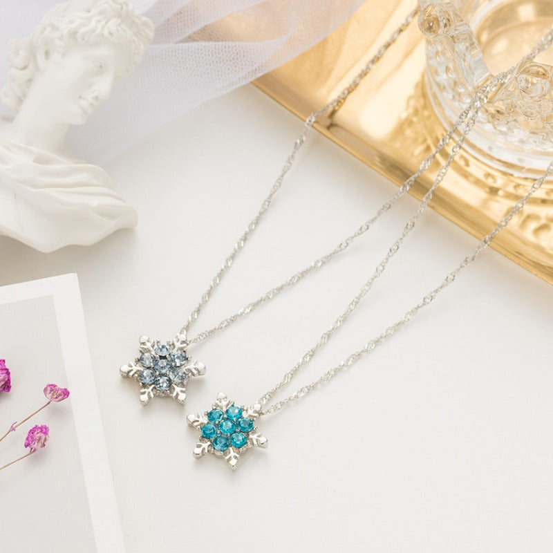 Wholesale Zircon Christmas Snowflake Necklaces ACC-NE-HaoYun003