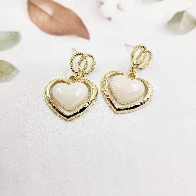 Wholesale S925 Silver Needle Peach Heart Pearl Earrings ACC-ES-JiuW004