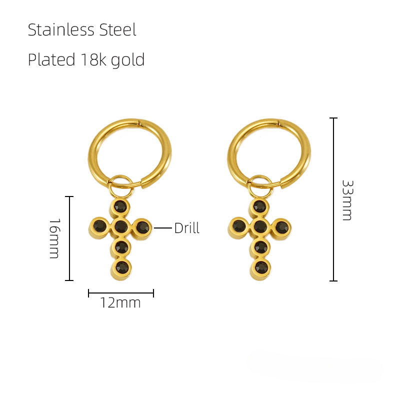 Wholesale Stainless Steel Hollow Wings Earrings ACC-ES-ZhongXin014