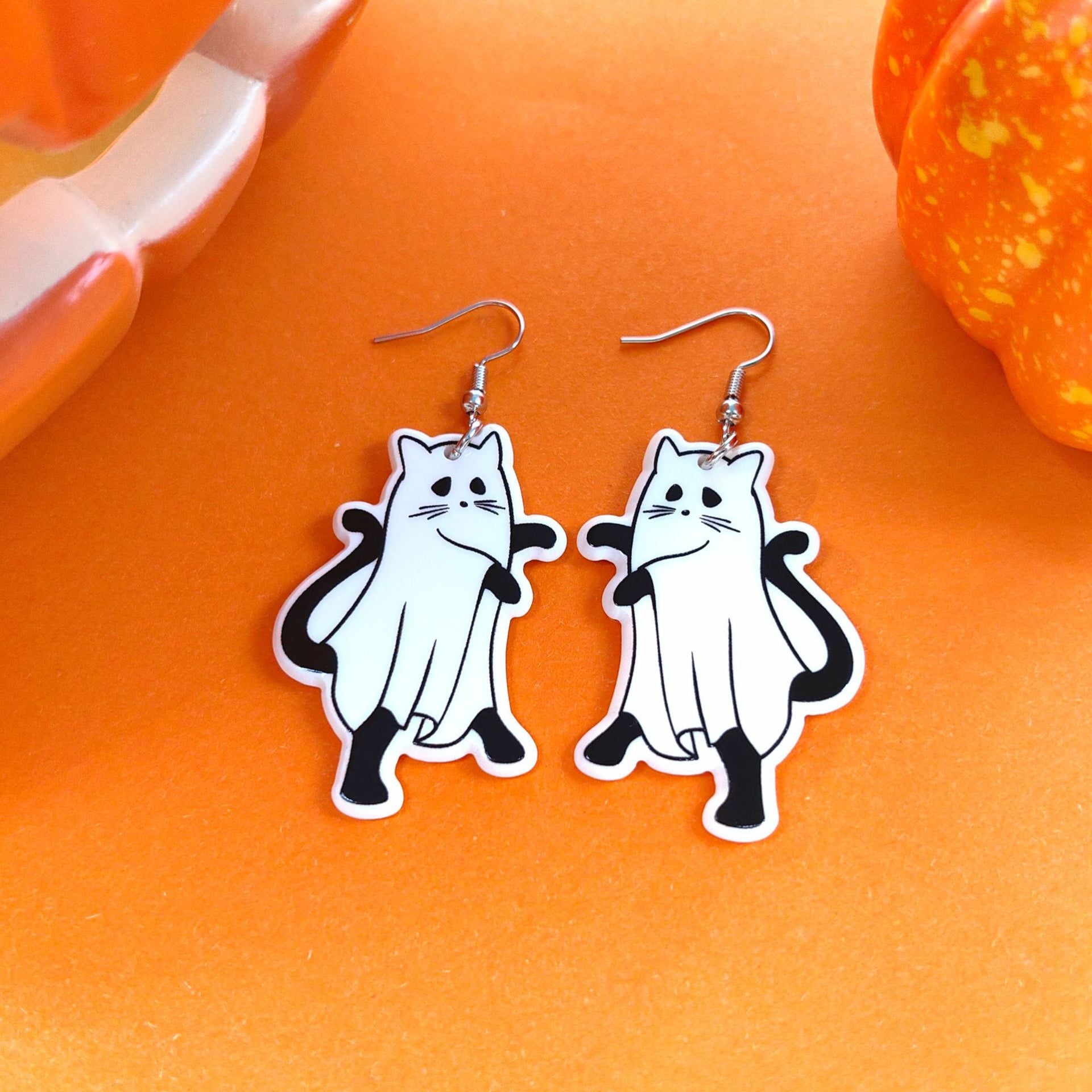 Wholesale Halloween Ghost Acrylic Earrings ACC-ES-Xizhao006