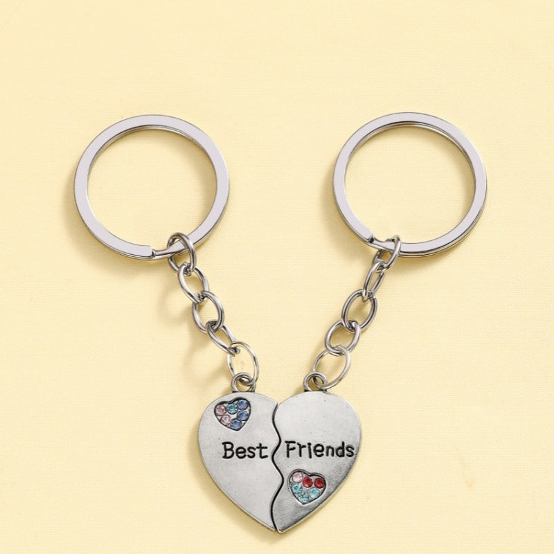 Wholesale Splicing Good Friends Series Love Alloy Keychain ACC-KC-RongR087