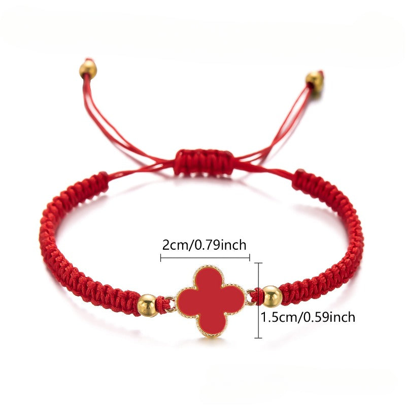Wholesale Four Leaf Clover Braided Bracelet ACC-BT-YingHao010