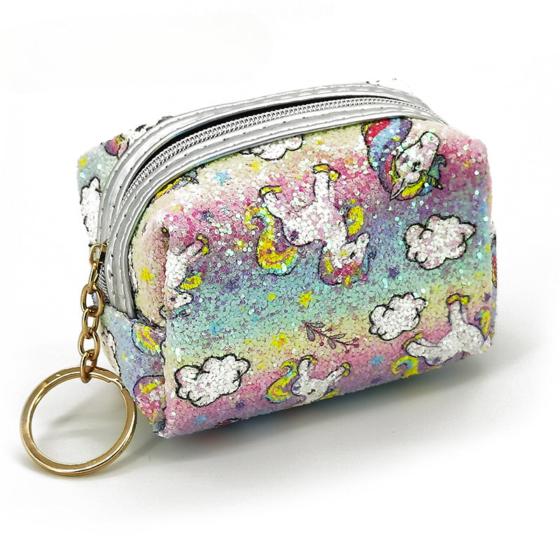 Wholesale Sequin Unicorn Keychain Keychain Wallet ACC-KC-YouMei004