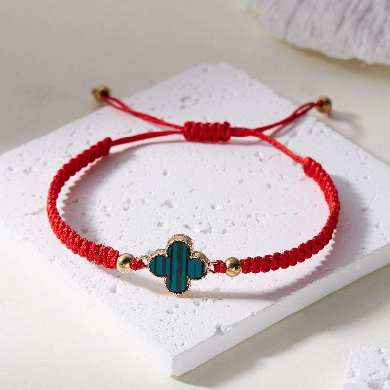 Wholesale Four Leaf Clover Braided Bracelet ACC-BT-YingHao010