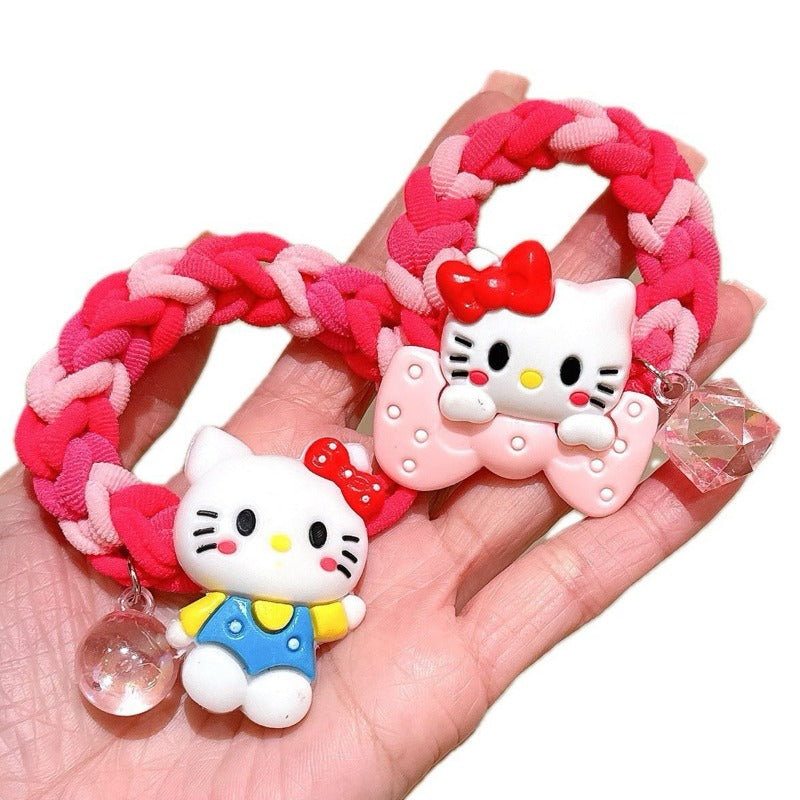 Wholesale Cartoon Cute Kitten Braided Hair Rope ACC-HS-Huidi034
