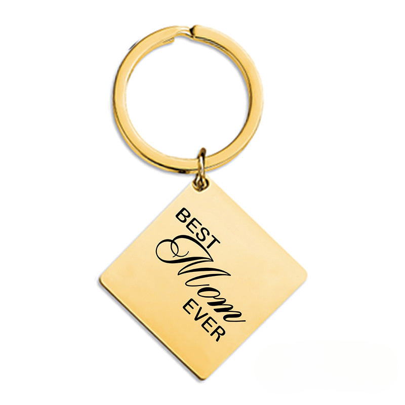 Wholesale Mother's Day Gift Metal Square Keychain ACC-KC-Ganggu008