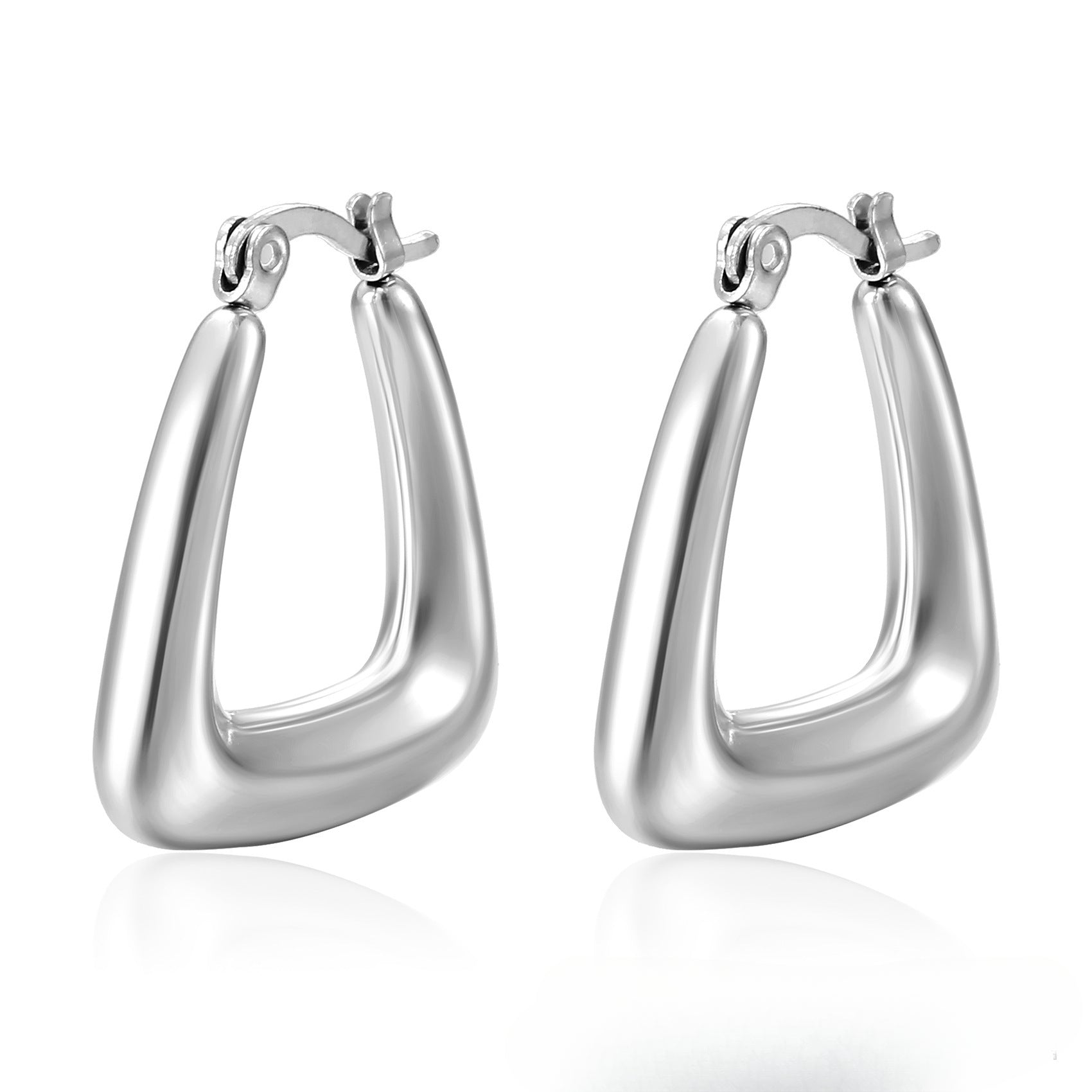 Wholesale 18K Gold Titanium Steel Horn Polished Irregular Earrings ACC-ES-HanLi001