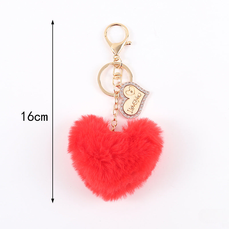 Wholesale Plush Heart Keychains ACC-KC-GeLian003