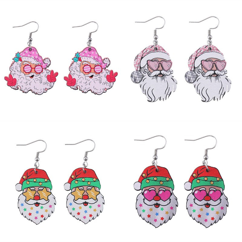Wholesale Christmas Funny Santa Claus Pendant Earrings ACC-ES-ChuLian116