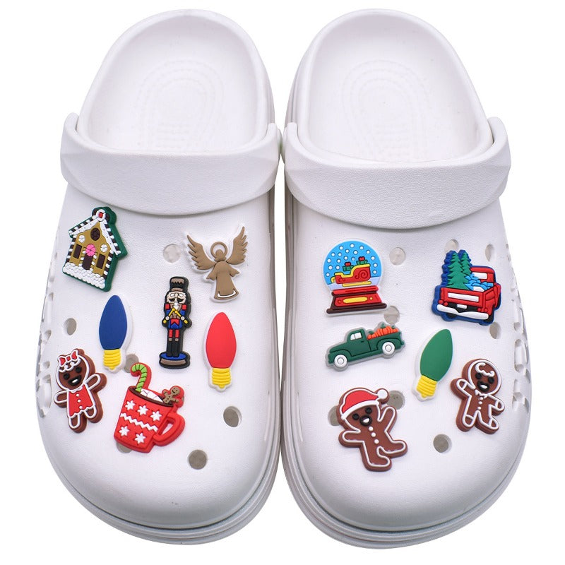 Wholesale Random 100pcs Biscuit Man Series PVC Soft Rubber Shoe Buckle Decoration  ACC-SC-RYY089