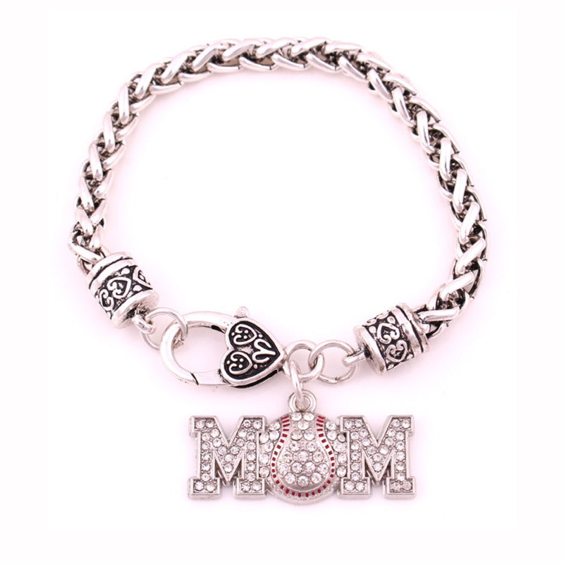 Wholesale Baseball Softball Diamond Alloy Bracelet ACC-BT-Houh001