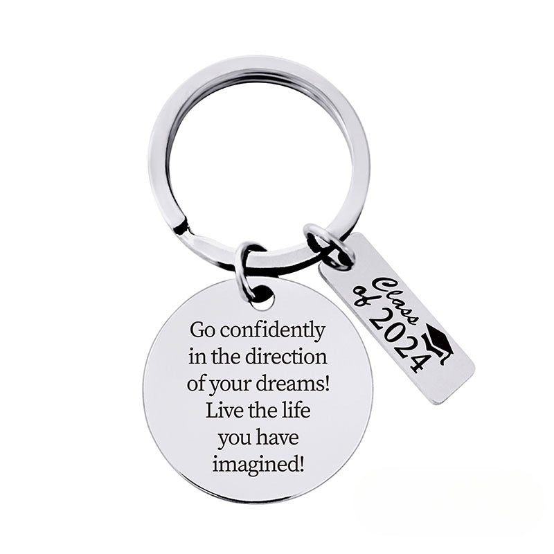 Wholesale 2024 Graduation Season Gift Stainless Steel Keychain ACC-KC-Ganggu011