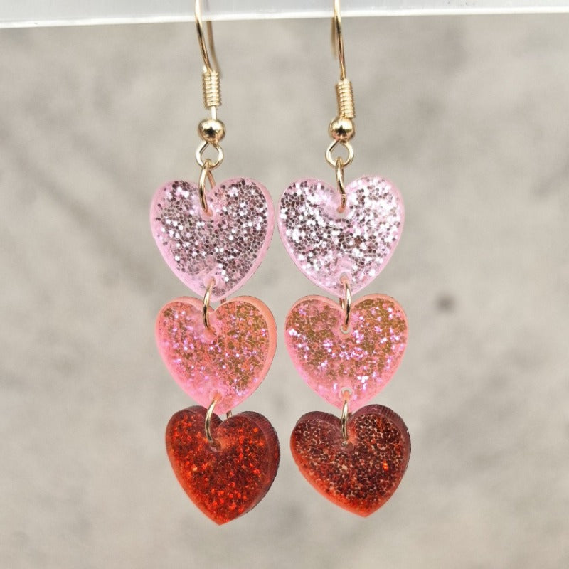 Wholesale Acrylic Valentine's Day Series Pink Earrings ACC-ES-XueP047