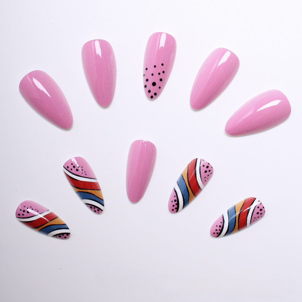 Wholesale 24 Pieces/box Press-on Nails Kits Nail Stickers ACC-NS-XingNai028