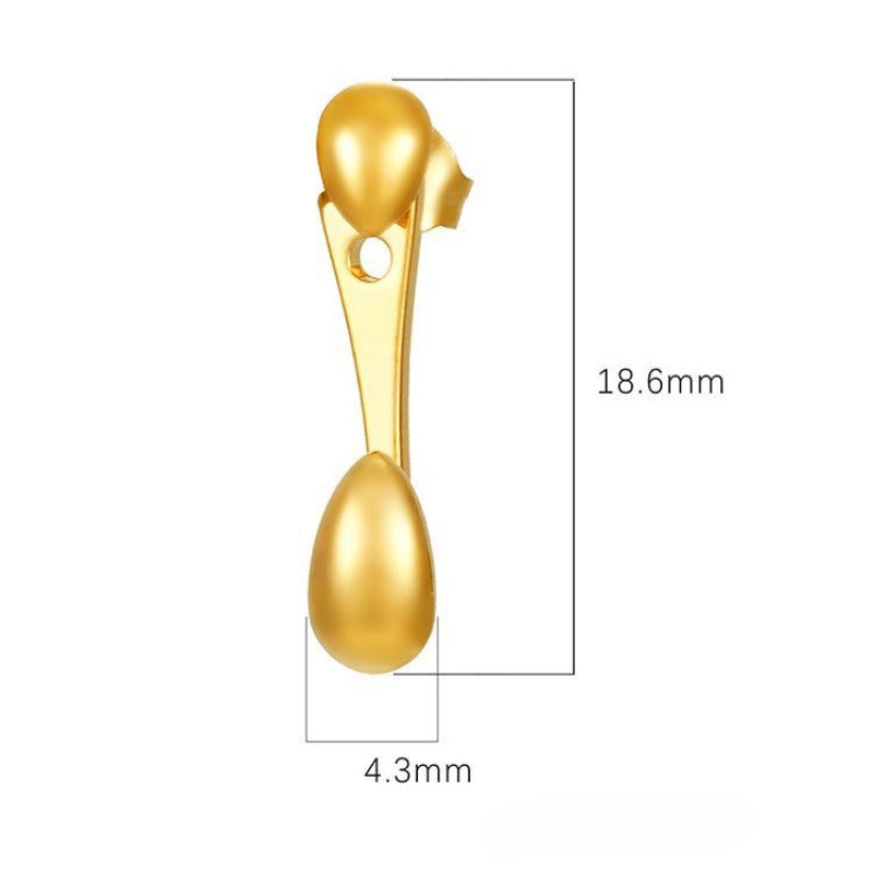 Wholesale Bean Drop Stainless Steel Earrings ACC-ES-MuShan066