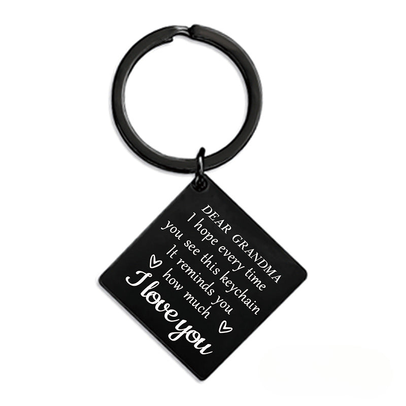 Wholesale Mother's Day Gift Metal Square Keychain ACC-KC-Ganggu008