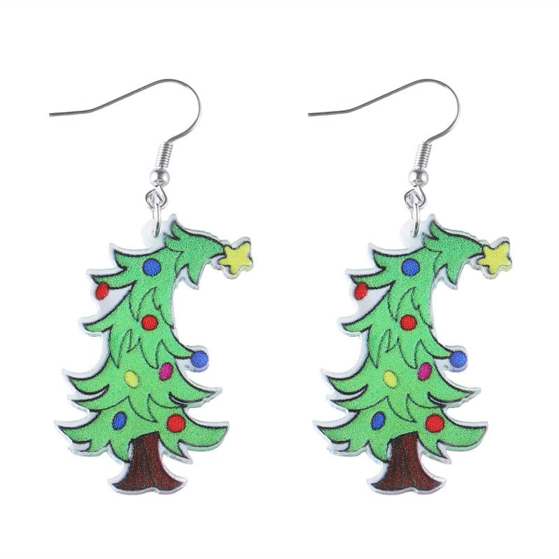Wholesale Christmas Tree Star Lights Acrylic Earrings ACC-ES-ChuLian115