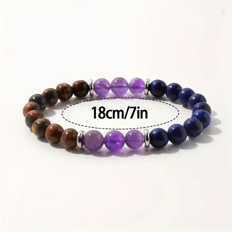 Wholesale Cardless Amethyst Lapis Lazuli Tiger Eye Stone Bracelet ACC-BT-XiaoDu011