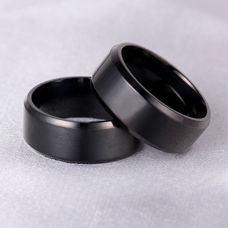Wholesale 4/6/8mm Double Beveled Stainless Steel Men's Rings ACC-RS-GouYa004