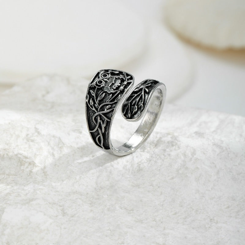 Wholesale Tree of Life Owl Pattern Ring ACC-RS-QingHe006