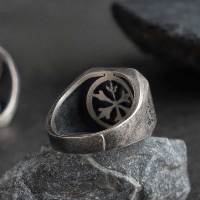 Wholesale Thai Silver Eye of Horus Open Rings ACC-RS-Yudie011