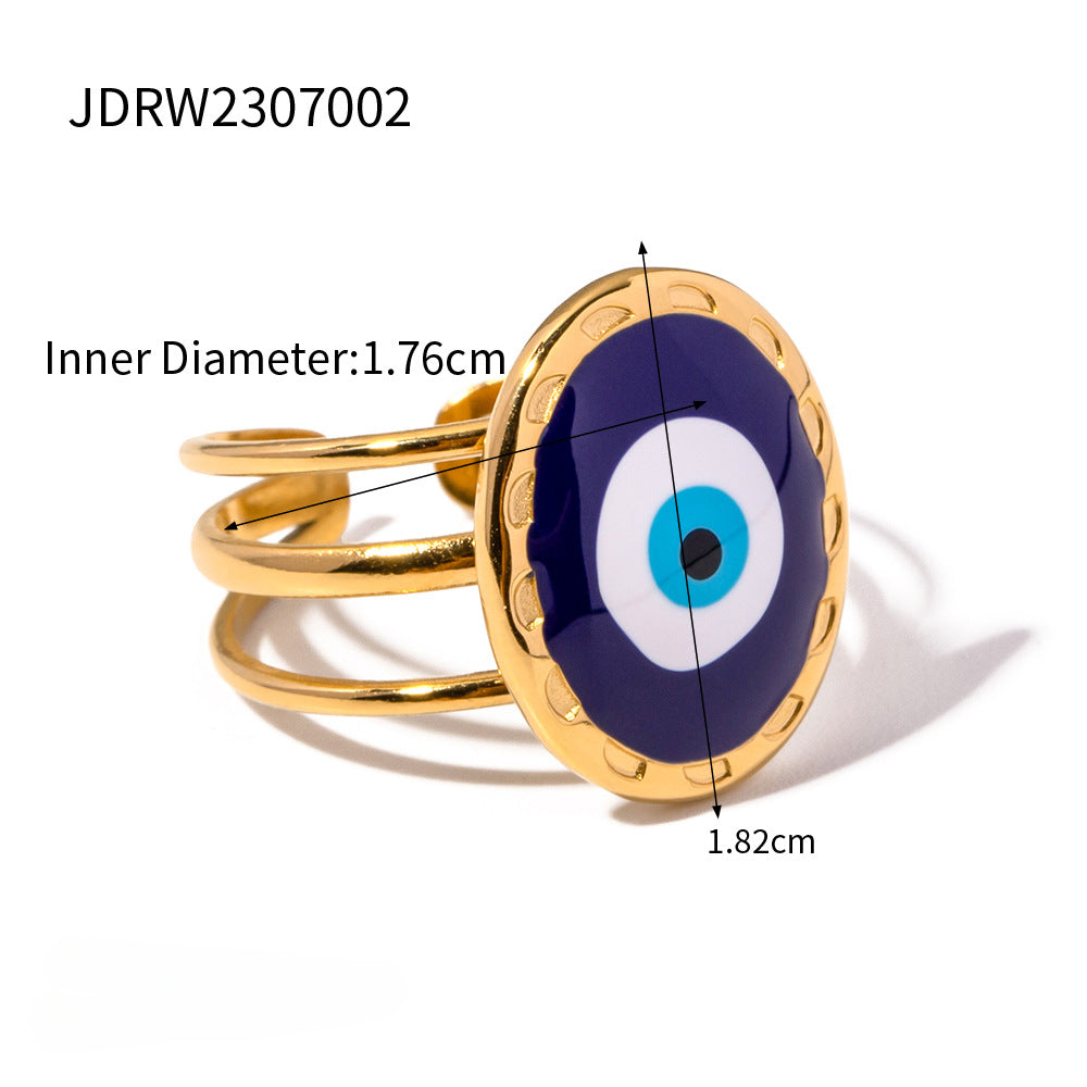 Wholesale Blue Eye Pendant Ethnic Style Devil Eye Earrings Rings ACC-RS-WanXing006 ACC-RS-WanXing006