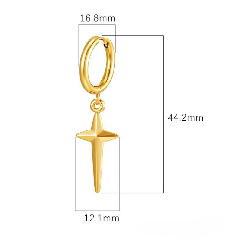 Wholesale Stainless Steel Cross Hoop Earrings ACC-ES-MuShan050