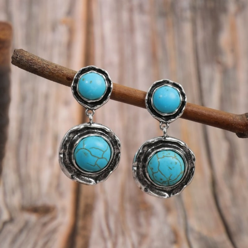 Wholesale Ethnic Turquoise Earrings ACC-ES-JunJie016