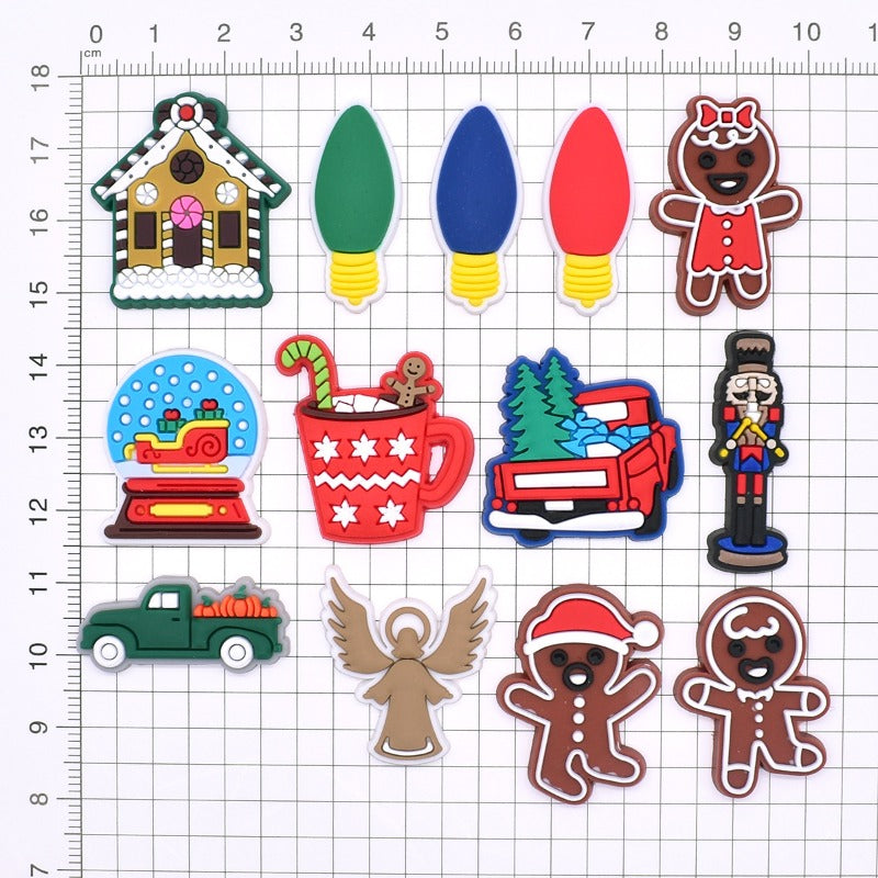 Wholesale Random 100pcs Biscuit Man Series PVC Soft Rubber Shoe Buckle Decoration  ACC-SC-RYY089