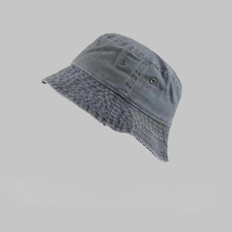 Wholesale Solid Color Washed Denim Bucket Hat