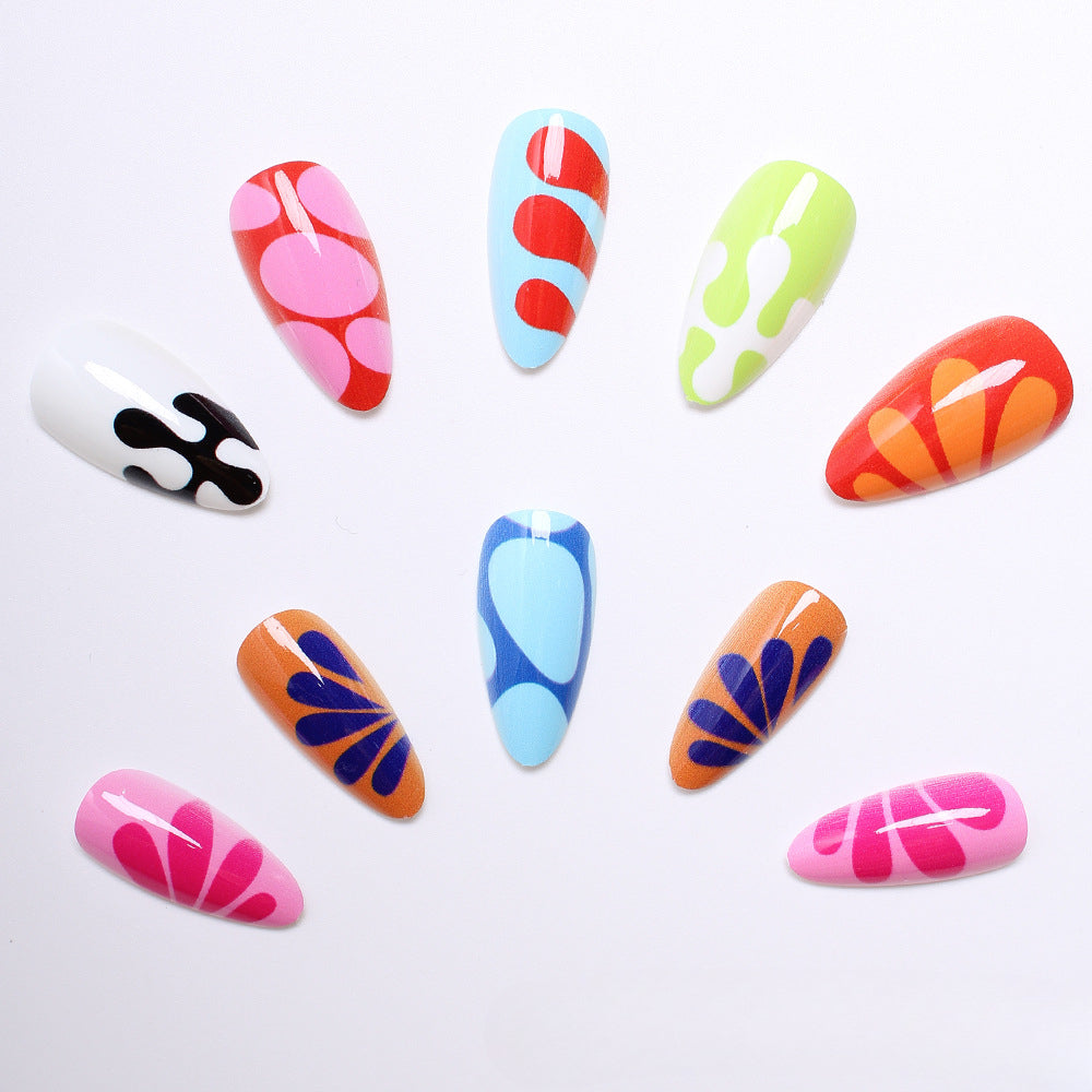 Wholesale 24 Pieces/box Press-on Nails Kits Nail Stickers ACC-NS-XingNai012