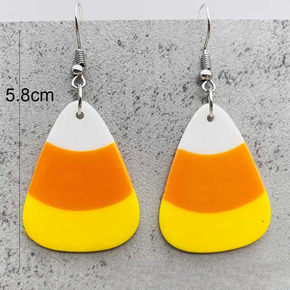 Wholesale Halloween 3D Candy Corn Acrylic Earrings ACC-ES-ChenY052