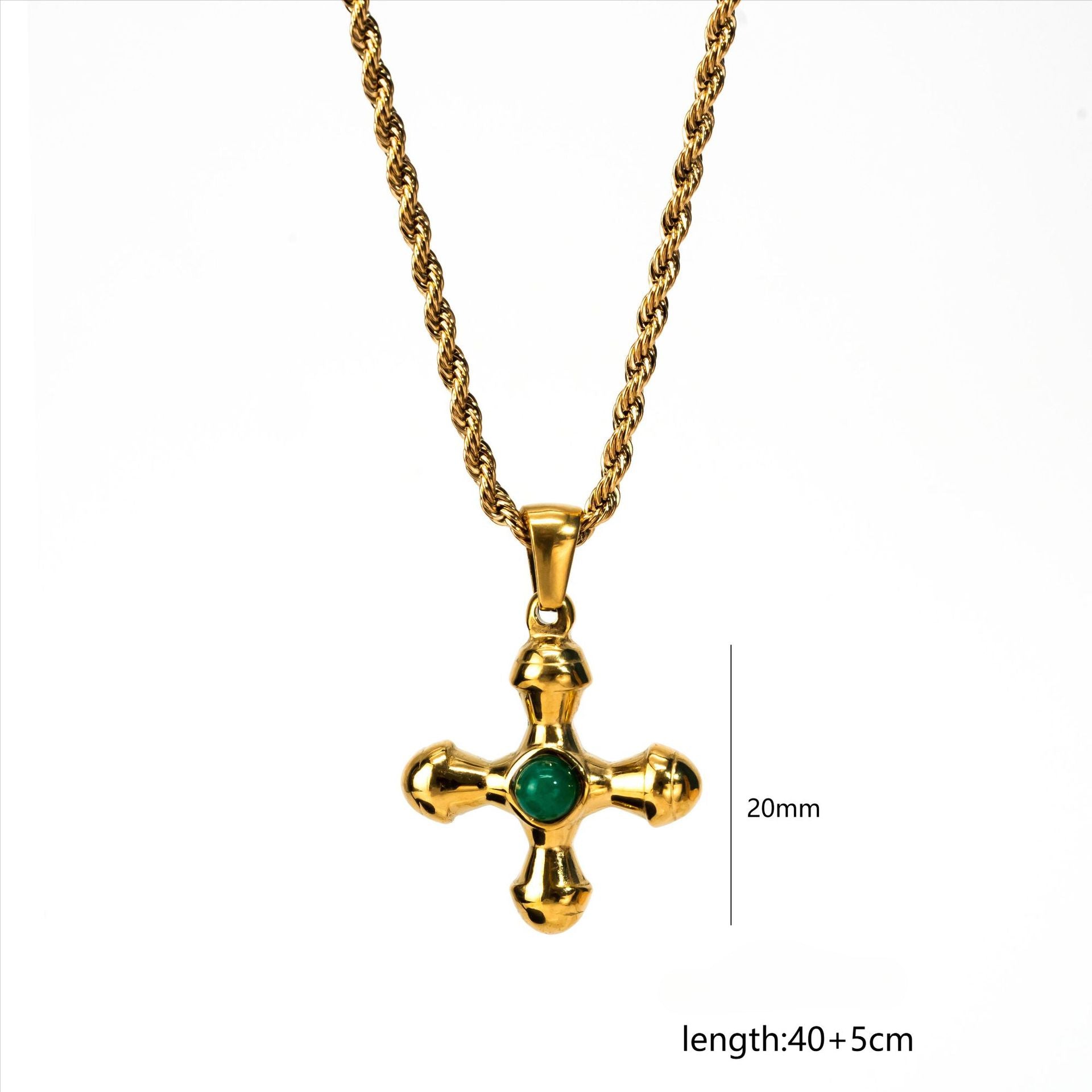 Wholesale Stainless Steel Electroplated 18K Gold Earrings Necklaces ACC-NE-YuHui007