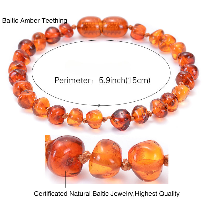 Wholesale Natural Amber Baby Bracelet ACC-BT-Duoy004