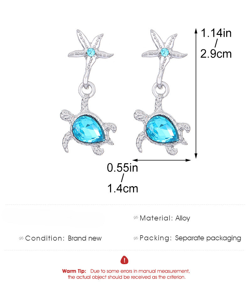 Wholesale Starfish Blue Turtle Summer Ocean Theme Earrings ACC-ES-ChengJing004