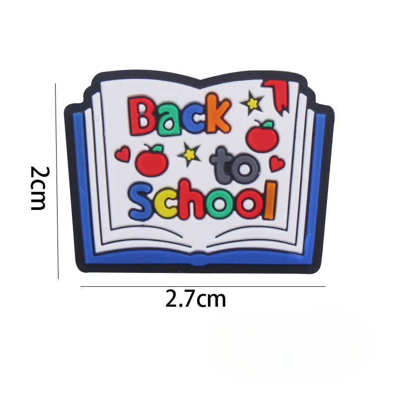 Wholesale 5pcs Cartoon Silicone Book Focal Beads ACC-BDS-GuangTian036