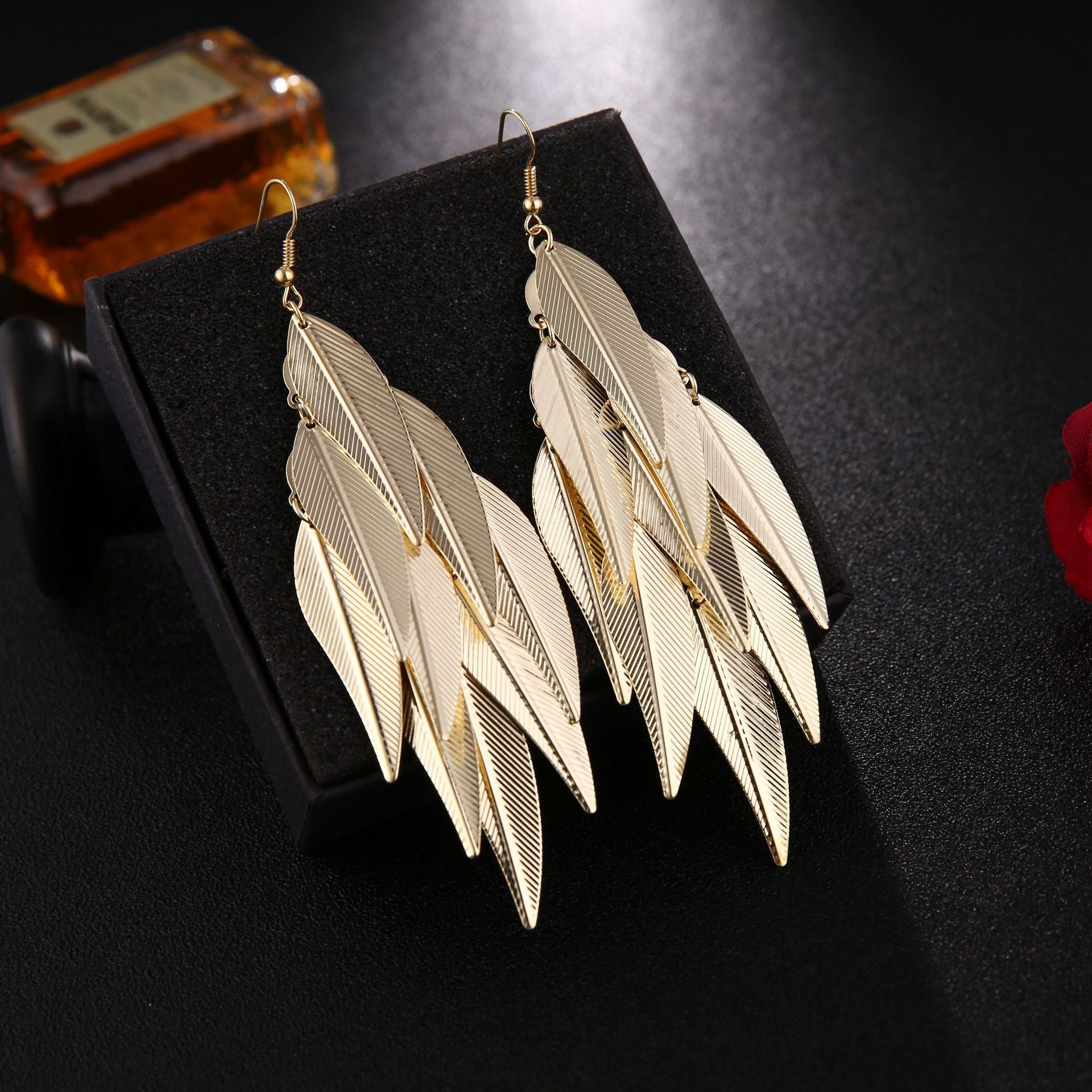 Wholesale Metal Exaggerated Tassel Temperament Long Popular Element Earrings Statemente Earrings ACC-ES-MDD016