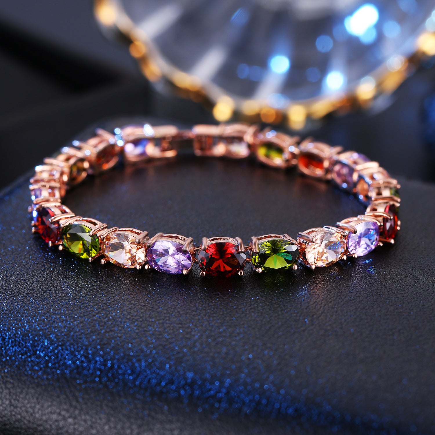Wholesale Butterfly  Colorful Zircon Bracelet Zircon Flash Color Bracelet