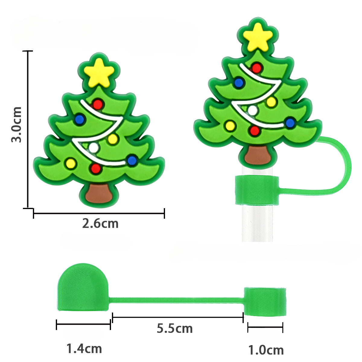 Wholesale Random 100pcs Christmas Series Party Decoration 10mm Straw Covers ACC-SCR-RYY062