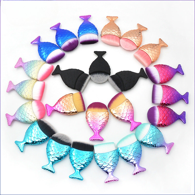 Wholesale Single Mermaid Tail Foundation Brush Makeup Brush Blush Brush Beauty Makeup Tools ACC-MB-LXY002