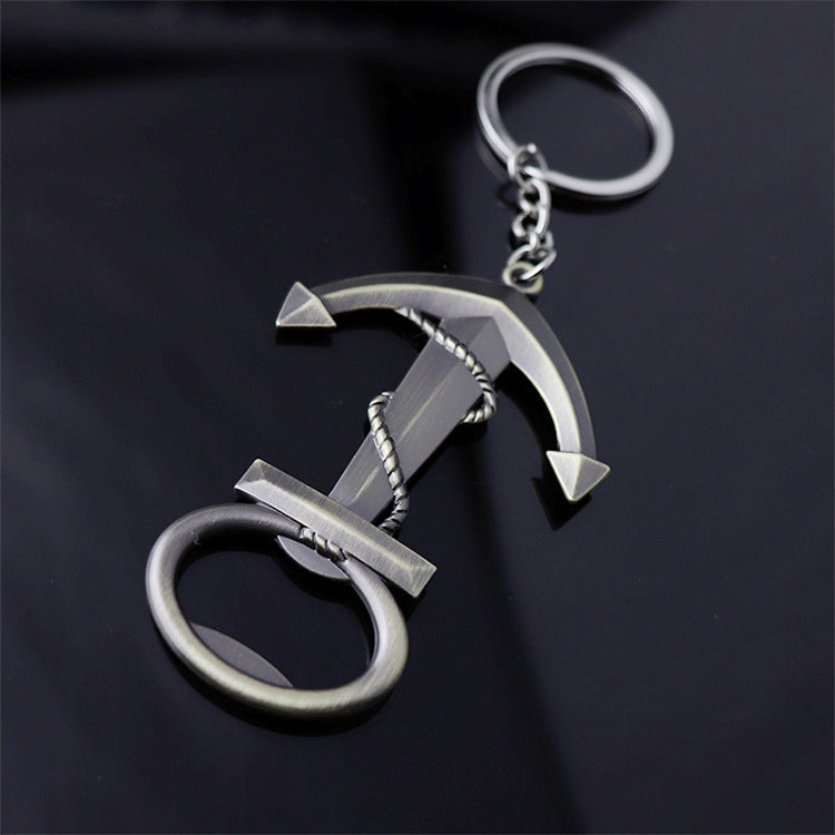 Wholesale Nautical Rudder Bottle Opener Alloy Keychain