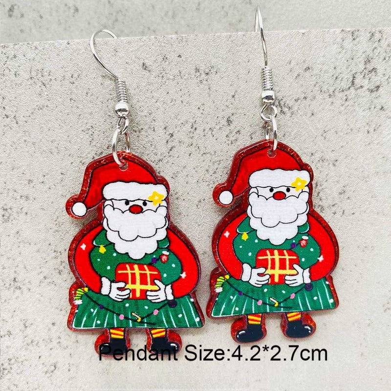 Wholesale Acrylic Christmas Snowflake Santa Earrings ACC-ES-ChenY089
