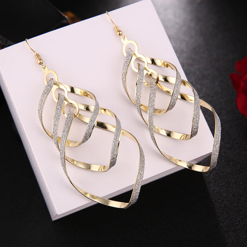 Wholesale Metal Exaggerated Tassel Temperament Long Popular Element Earrings Statemente Earrings ACC-ES-MDD016