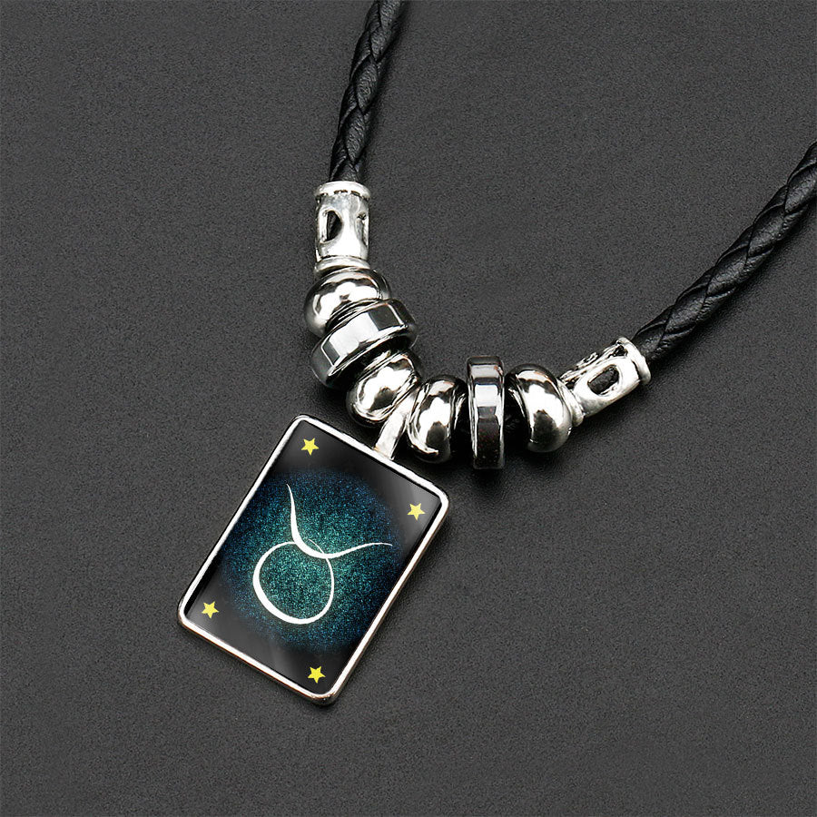 Wholesale Men's Twelve Constellations Couple Necklace