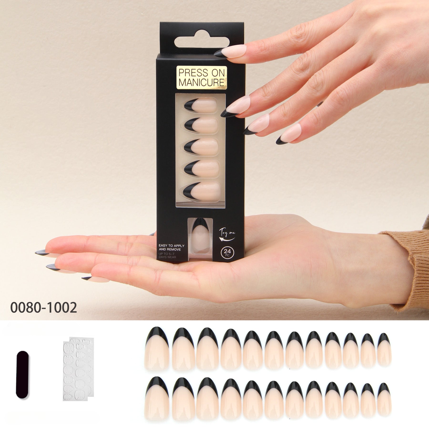 Wholesale Press on Nails Kits 24 Ballet Nail Adhesive Nail Enhancement Tablets ACC-NS-XKQ008