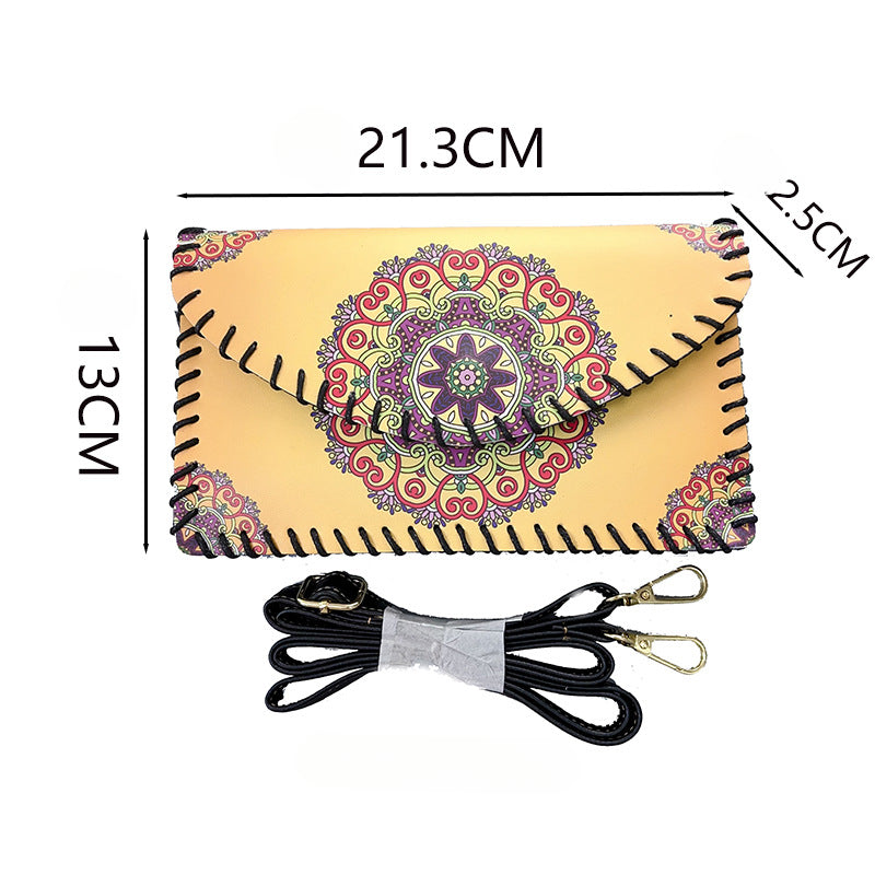 Wholesale Ethnic Style One-shoulder Mobile Phone Bag Color Printing Hand-sewn Crossbody Bag Wallet ACC-WT-Mengs008