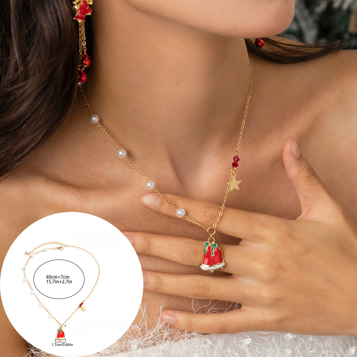 Wholesale Snowman Christmas Tree Pendant Necklace Star Moon Elk Necklaces ACC-NE-XueRou018