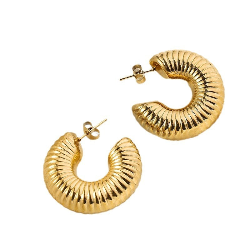 Wholesale Stainless Steel Irregular Exaggerated Earrings ACC-ES-RuiX012