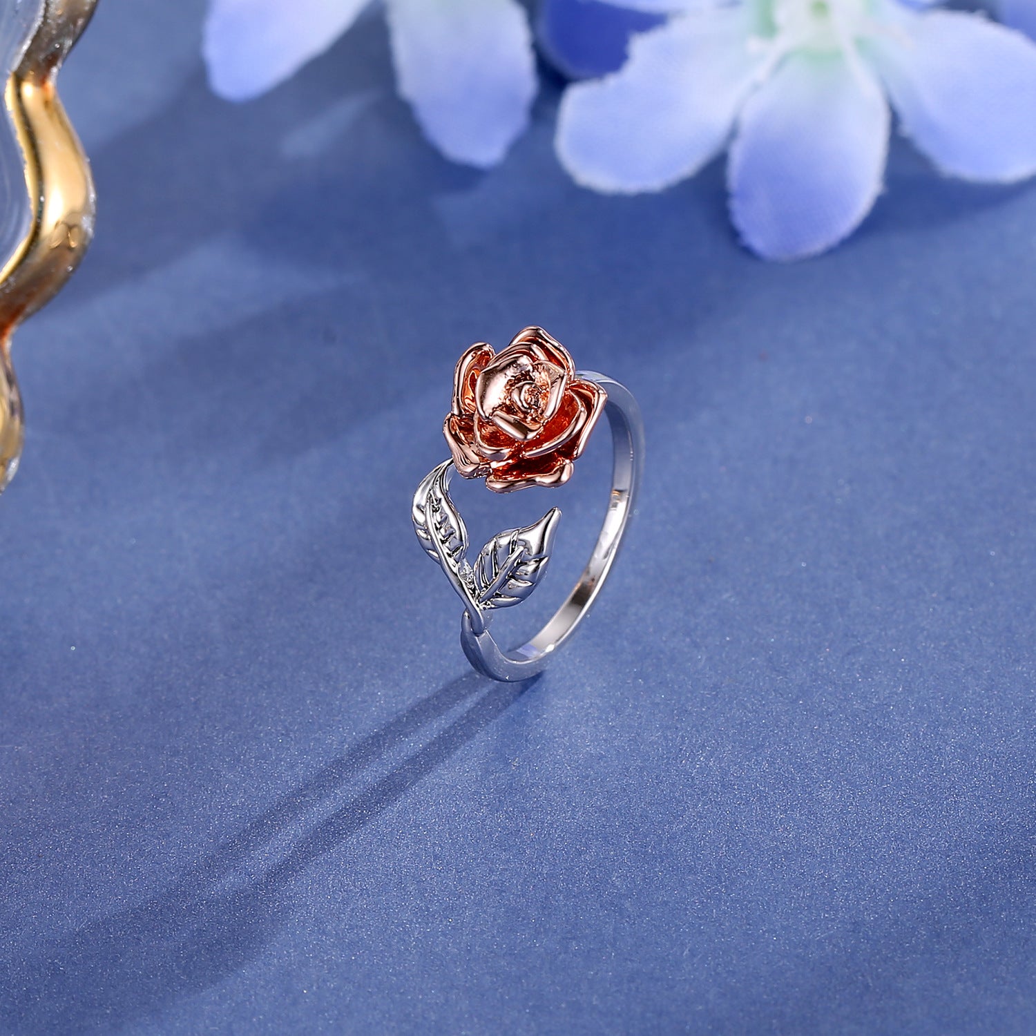 Wholesale Creative Rose Ring Generous All-match Stacked Finger Ring